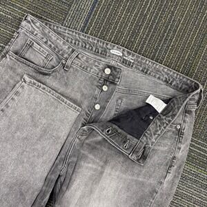 Old Navy‎ OG Straight Jean Womens Sz 18 Gray Wash High Rise Stretch Slim Pockets